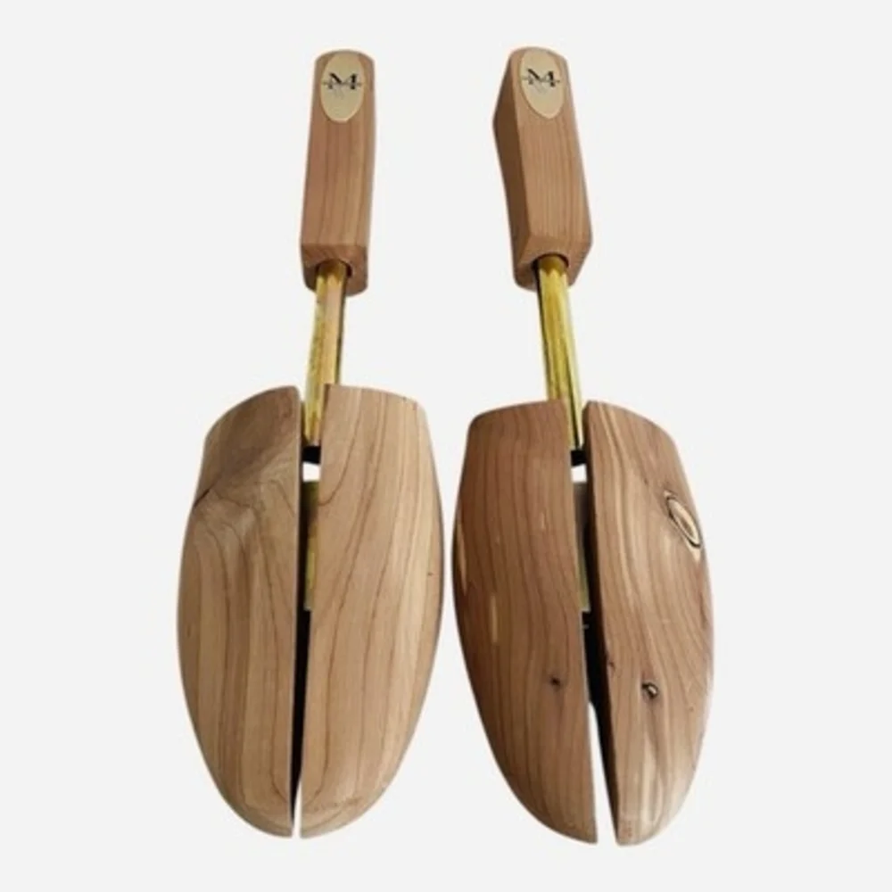 Pair Men's Wearhouse Real Wood Shoe Trees Size L Excellent Condition